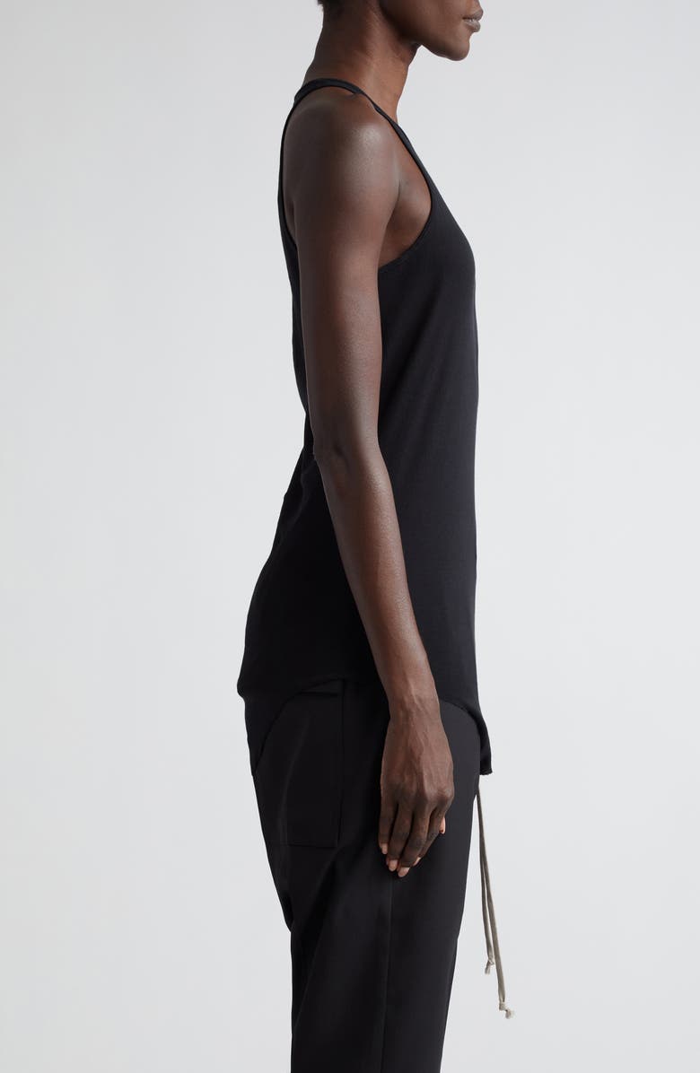 Rick Owens Longline Cotton Rib Tank, Alternate, color,