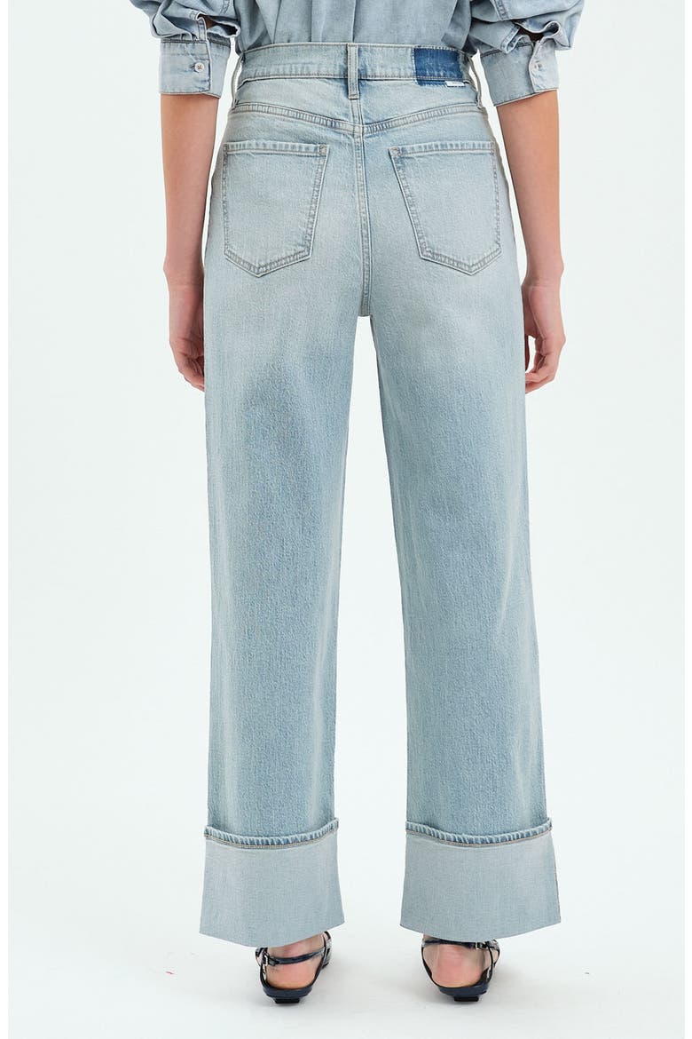 Eastside High Waist Cuff Crop Straight Leg Jeans, Alternate, color, CHERISH