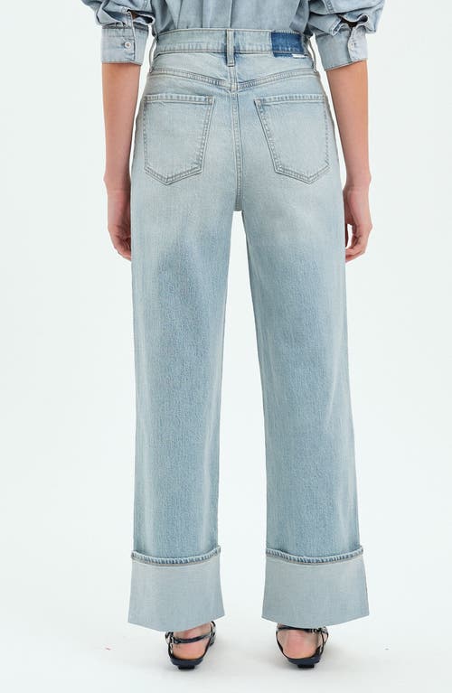 Daze Eastside High Waist Cuff Crop Straight Leg Jeans In Cherish