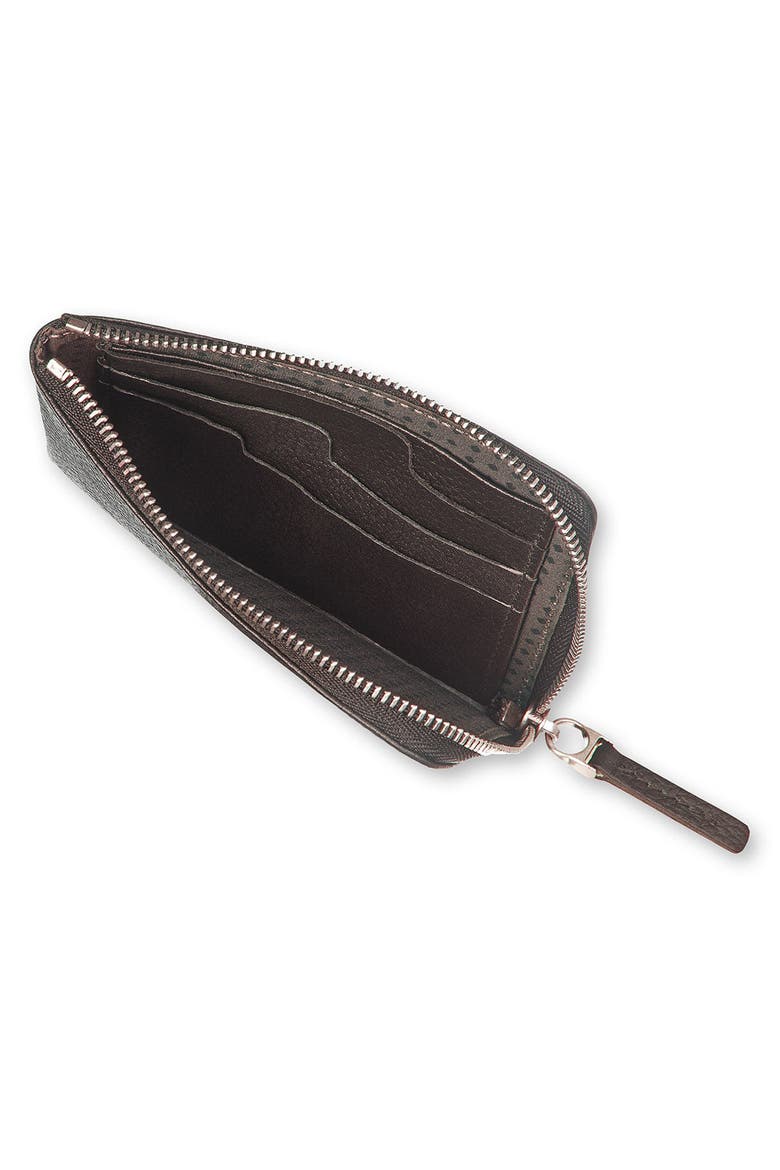 Lineage Leather Zip Wallet, Alternate, color, BLACK