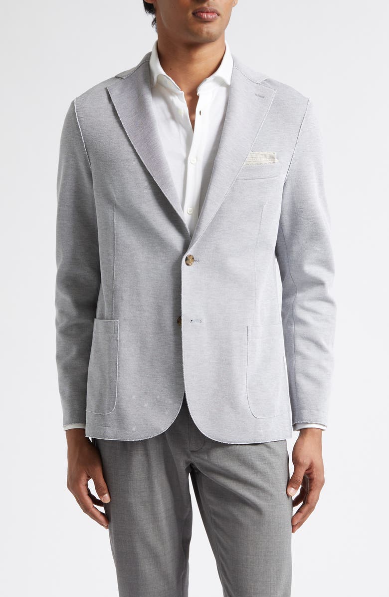 Eleventy Slim Fit Jersey Sport Coat, Main, color, Grey