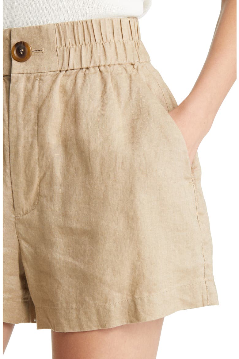 Linen Shorts, Alternate, color, BEIGE