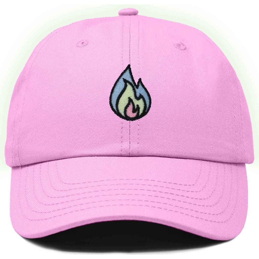 Dalix Fire Dad Hat In Light Pink