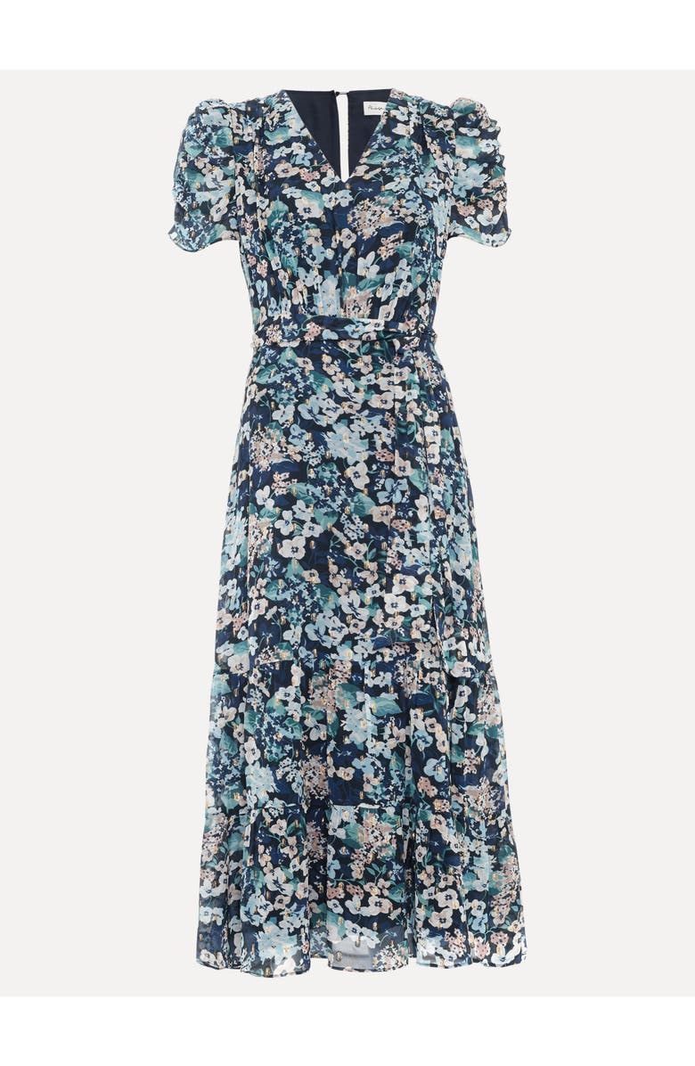 Phase Eight Azalea Floral Dress, Alternate, color, Indigo