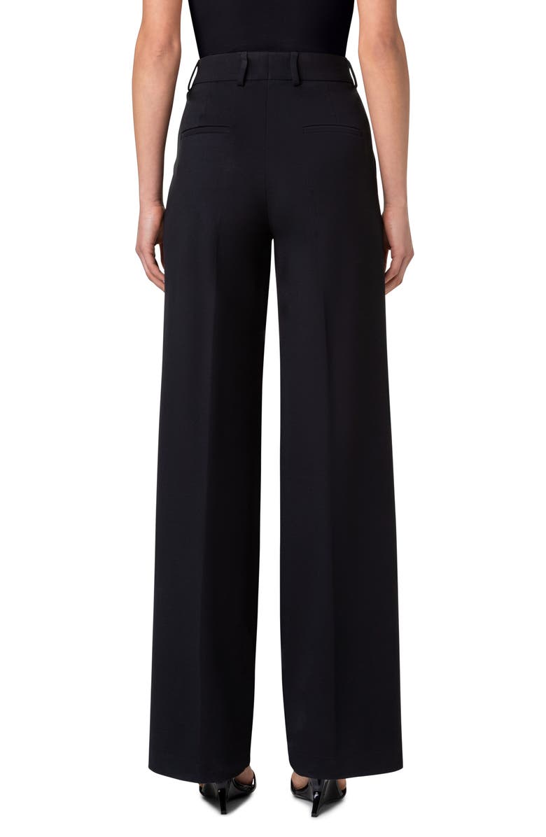 Akris punto Chiaro Jersey Straight Leg Pants, Alternate, color, Black