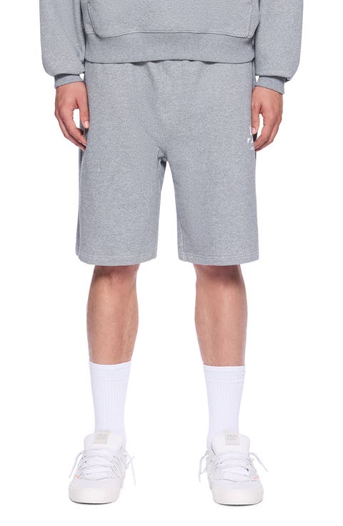 Diagonal Logo Cotton French Terry Sweat Shorts