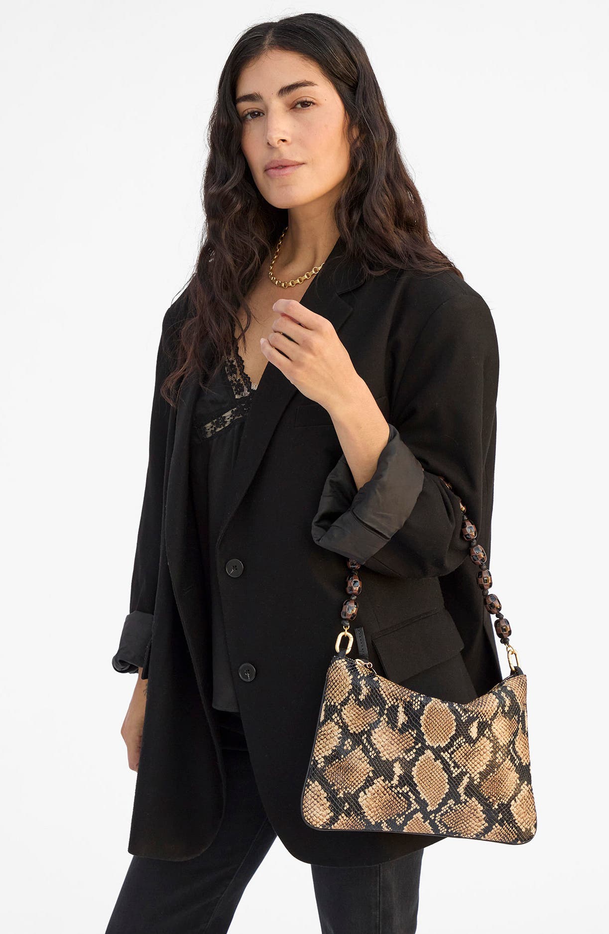 Clare V. Checkerboard Knit Flat Clutch, Alternate, color, Tan