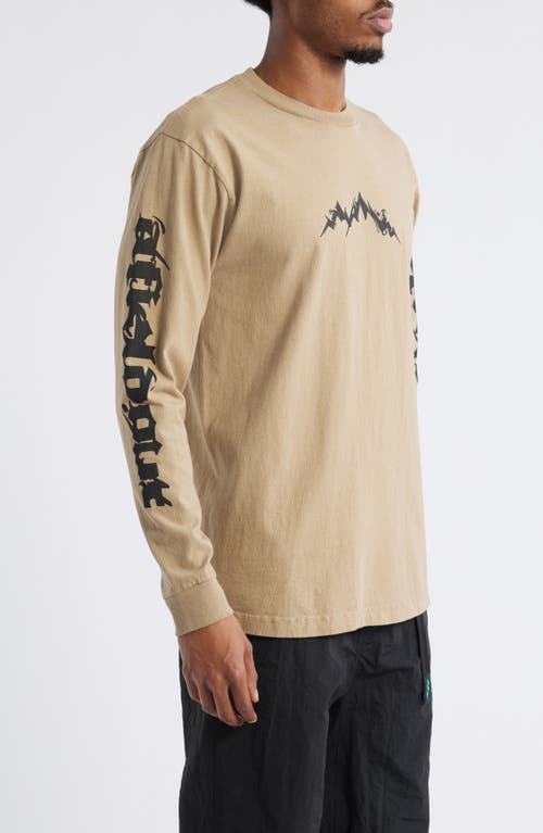 Afield Out Shake Long Sleeve Cotton Graphic T-shirt In Brown