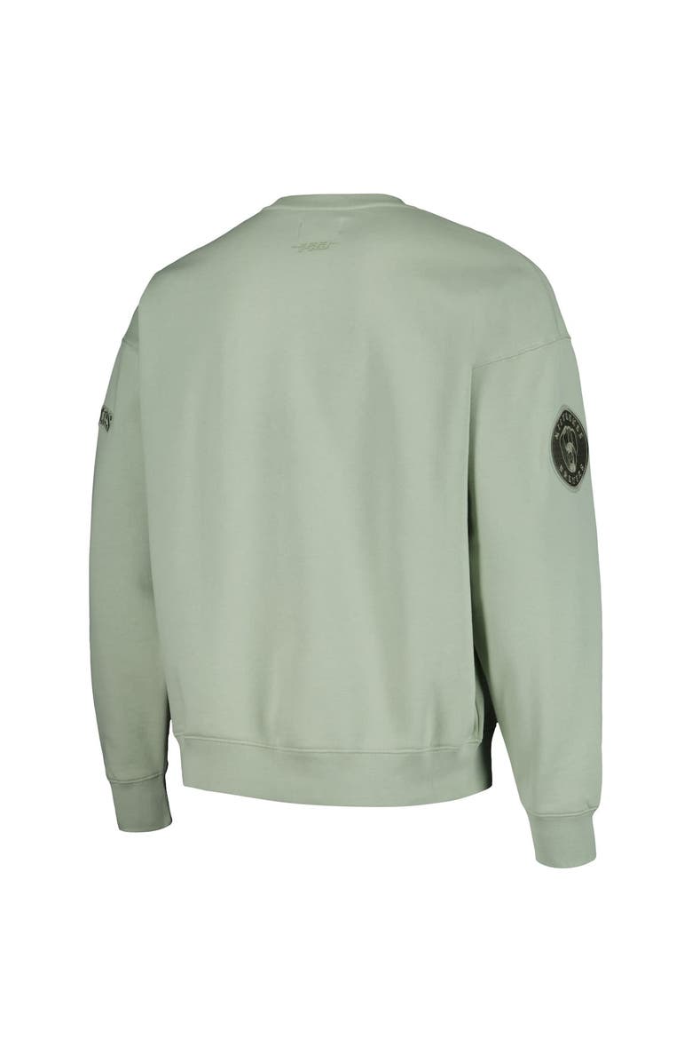 PRO STANDARD Men's Pro Standard Green Milwaukee Brewers Neutral Drop Shoulder Pullover Sweatshirt, Alternate, color, 