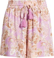 Treasure & Bond Beaded Tassel Linen Blend Shorts
