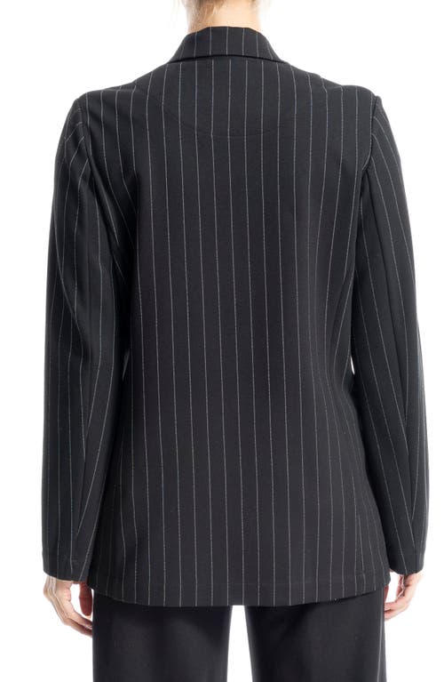 MAX STUDIO MAX STUDIO ONE-BUTTON DOUBLE KNIT BLAZER 