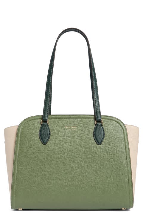 taylor colorblocked leather tote bag