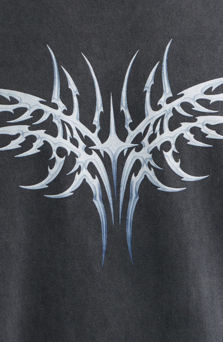 PacSun Cyber Wings Cotton Graphic T-Shirt, Alternate, color, Black