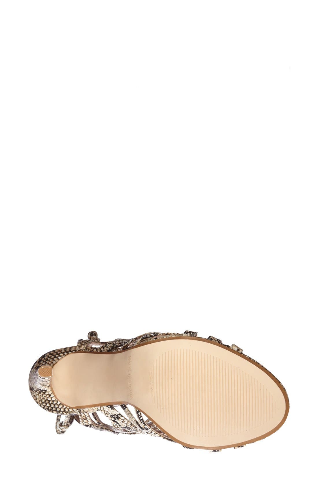 'Resort' Snake Embossed Sandal, Alternate, color, NUDE
