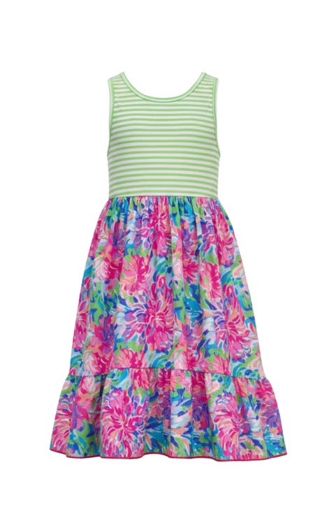 Tropical Bloom Sleeveless Hi-Lo Dress (Toddler, Little Kid & Big Kid)