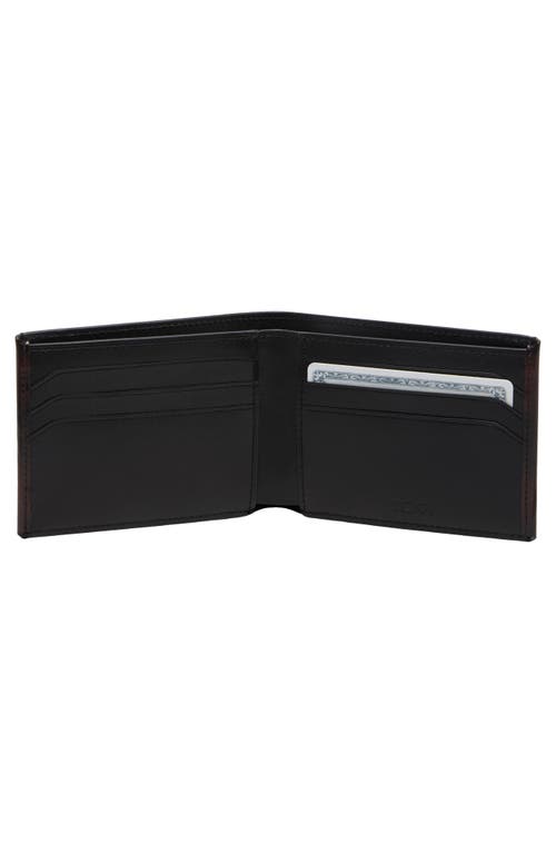 Tumi Nassau Double Bifold Leather Wallet In Burgundy