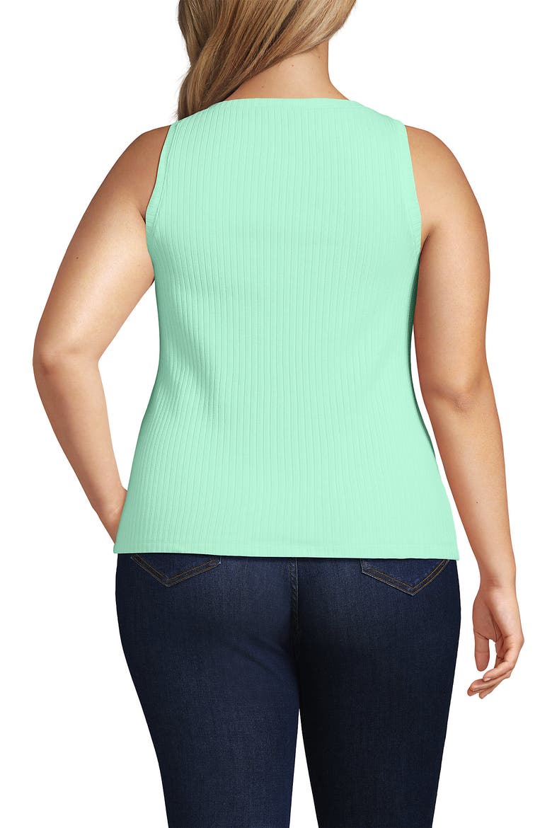 Pointelle Rib UNeck Tank, Alternate, color, Frosted Mint