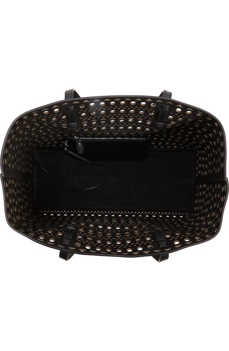 Alaïa Mina 44 Perforated Leather Tote, Alternate, color,
