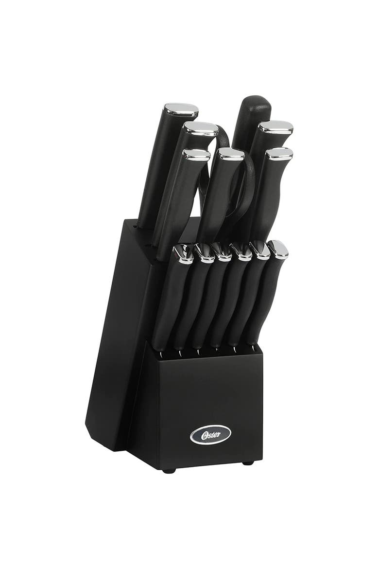 Langmore 15 Piece Stainless Steel Blade Cutlery Set, Main, color, Black