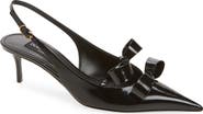Dolce&Gabbana Coeur Bow Pointed Toe Slingback Pump