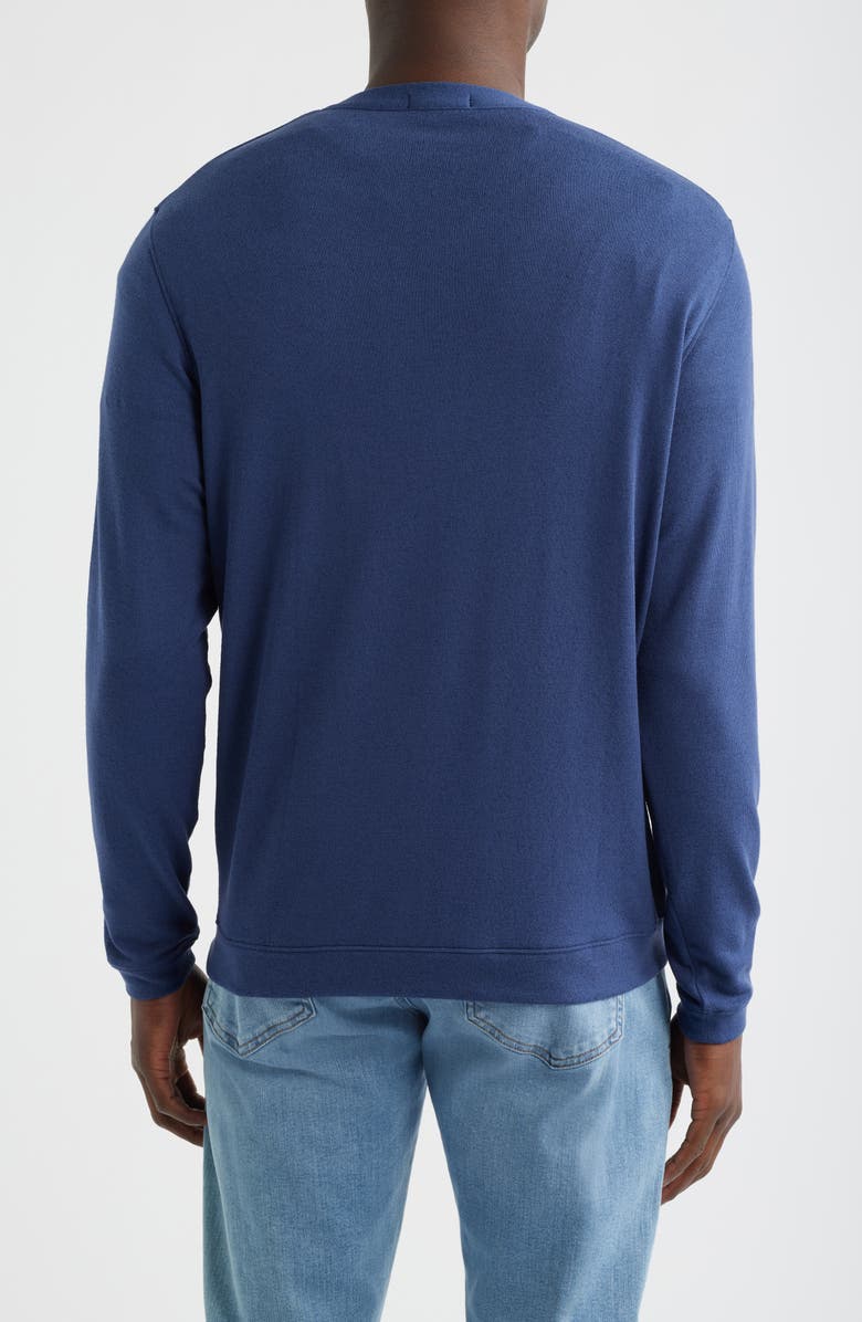 Peter Millar Latrobe Performance Button-Front Cardigan, Alternate, color, Navy