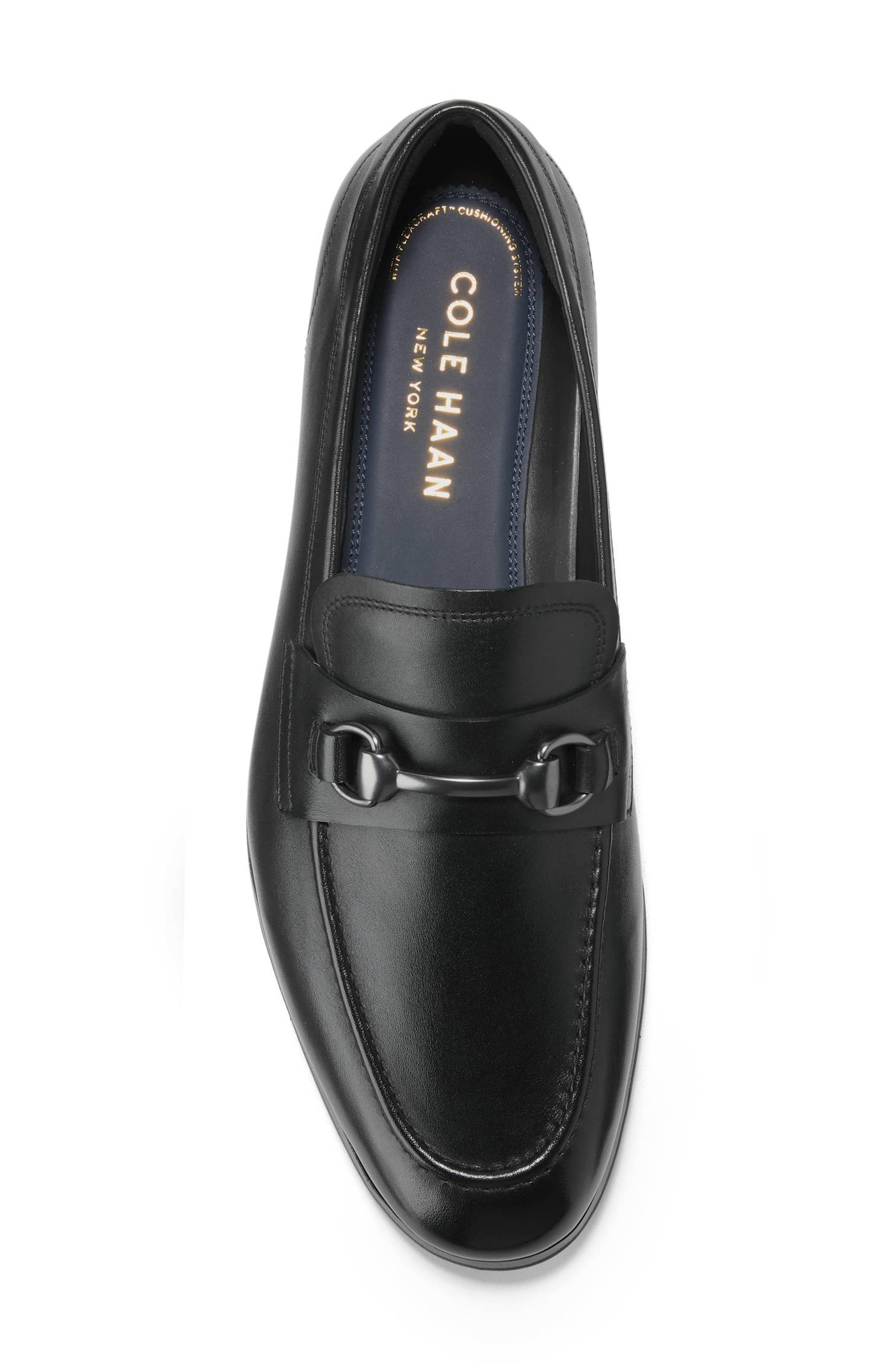 Wyeth Grand Bit Loafer, Alternate, color, BLACK / BLACK