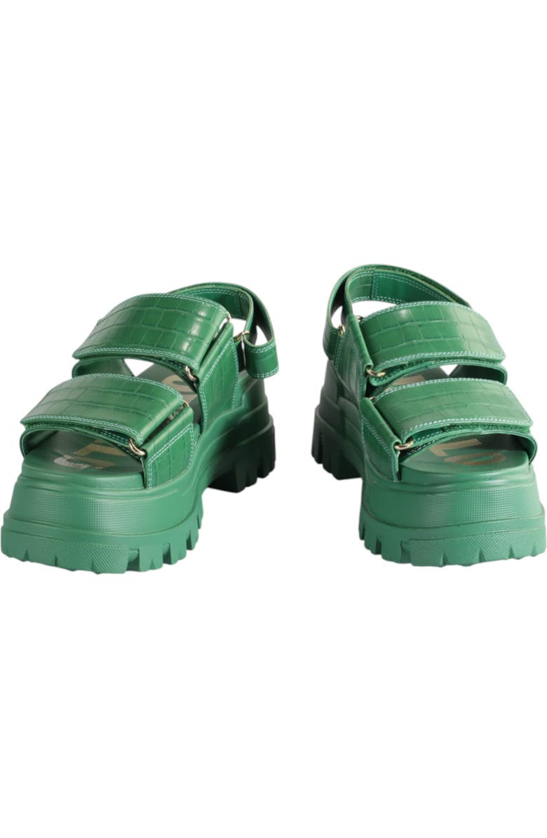Buffalo Boots Aspha Snd Platform Sandal, Alternate, color, Croco Green