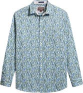 Johnston & Murphy Logan Print Button-Up Shirt