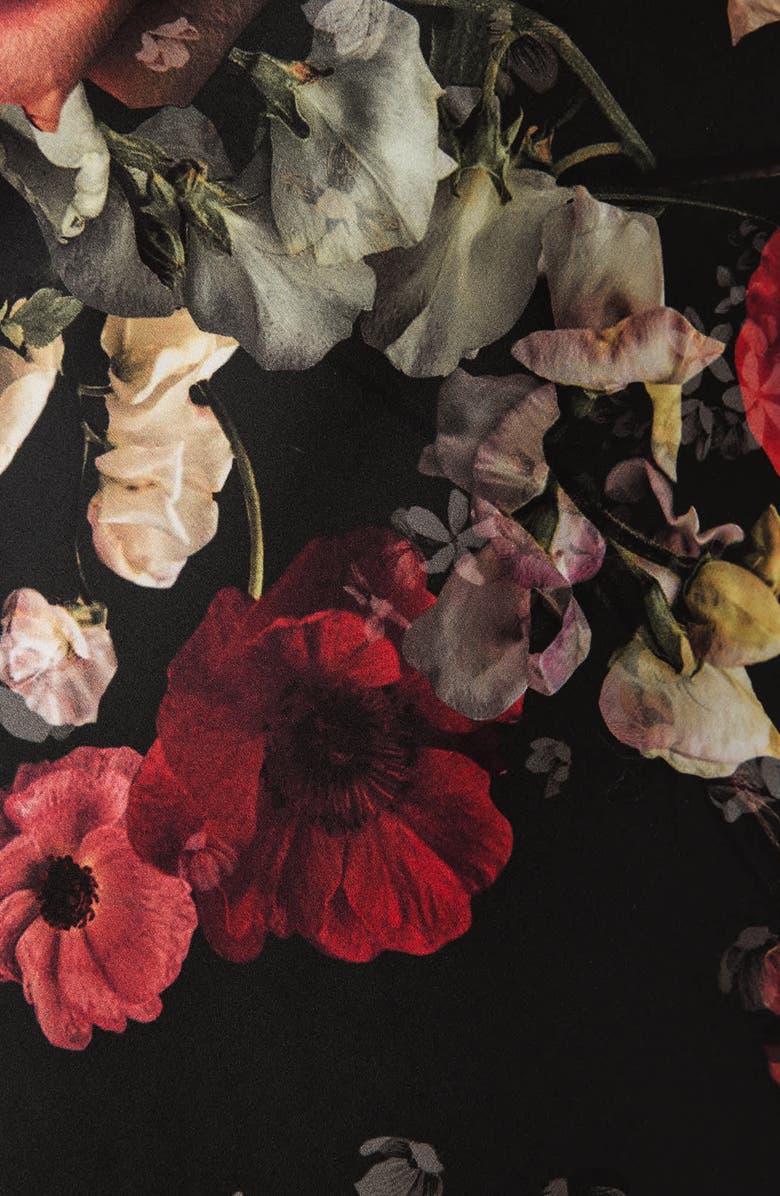 AllSaints Bryony Satin Slipdress, Alternate, color, Haze Black