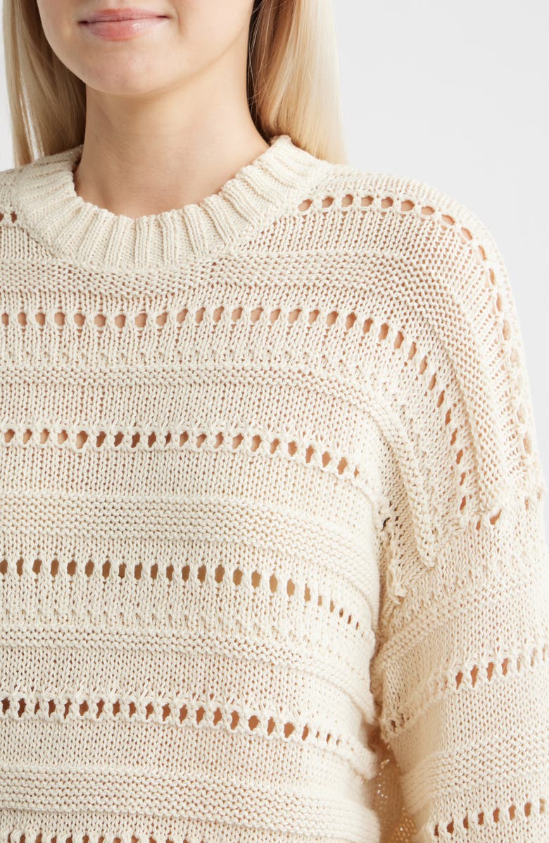 Rip Curl Neon Isles Cotton Blend Sweater, Alternate, color, Bone