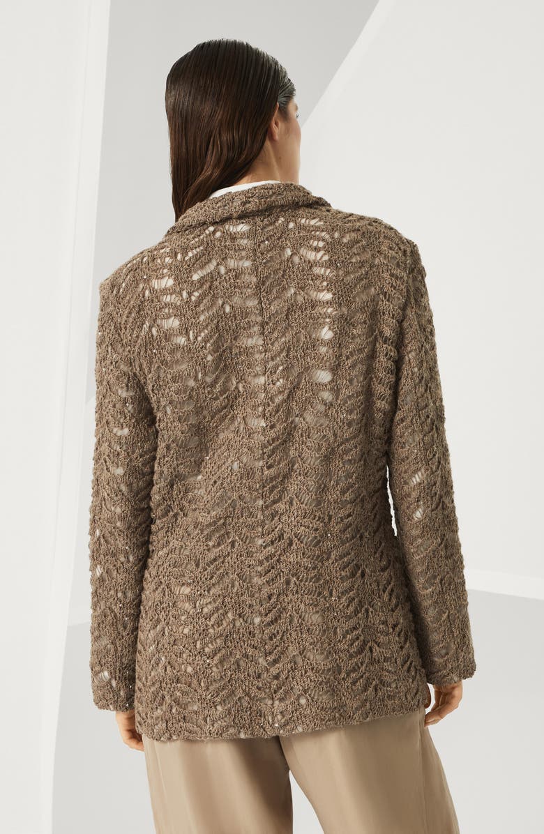 Brunello Cucinelli Foliage Lace blazer, Alternate, color, 