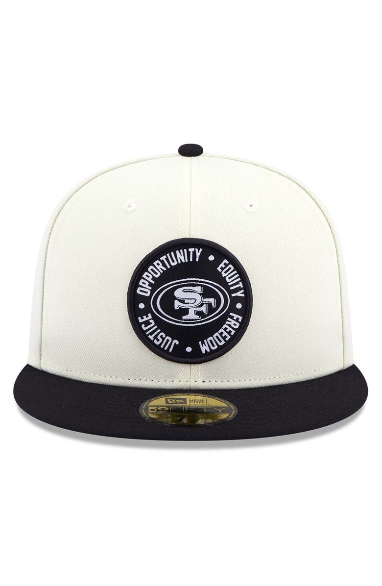 New Era Men's New Era Cream/Black San Francisco 49ers 2022 Inspire Change 59FIFTY Fitted Hat, Alternate, color,
