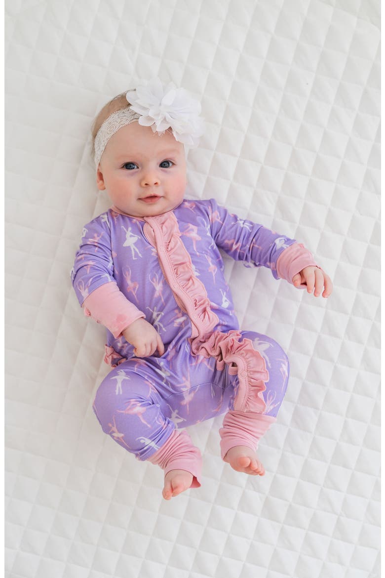 Lillian Ballerina Ruffle Convertible Footie, Alternate, color, Ballerina