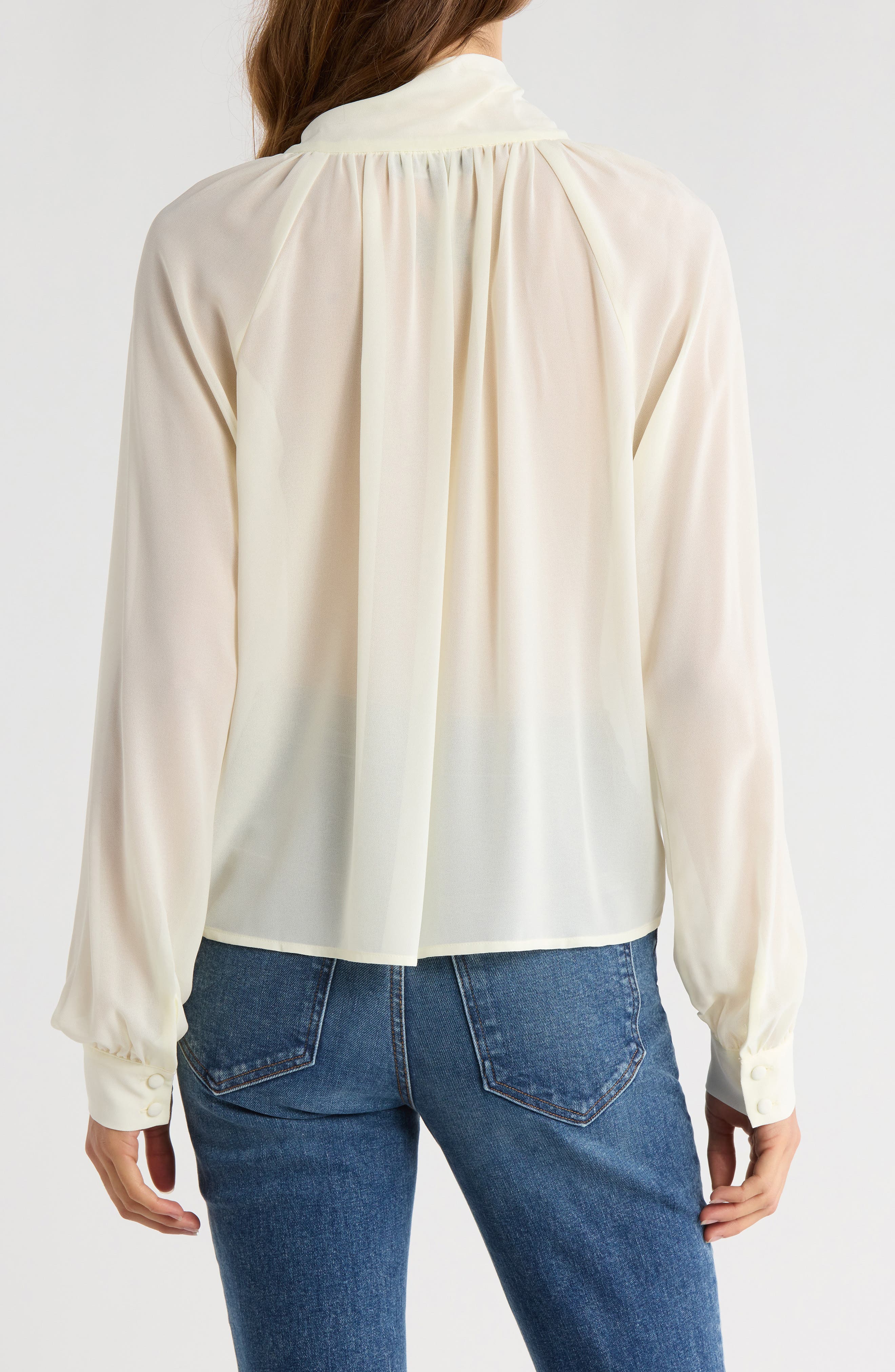 x Sara Walker Bow Georgette Blouse - image 2