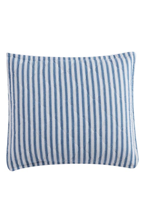 Stone Cottage Willow Way Ticking Stripe Quilt & Sham Set In Blue