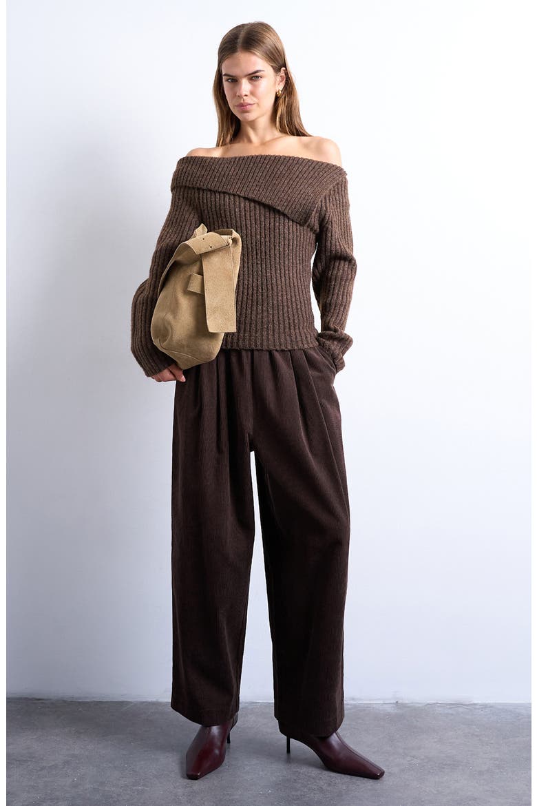 Cotton Corduroy Pants, Alternate, color, BROWN