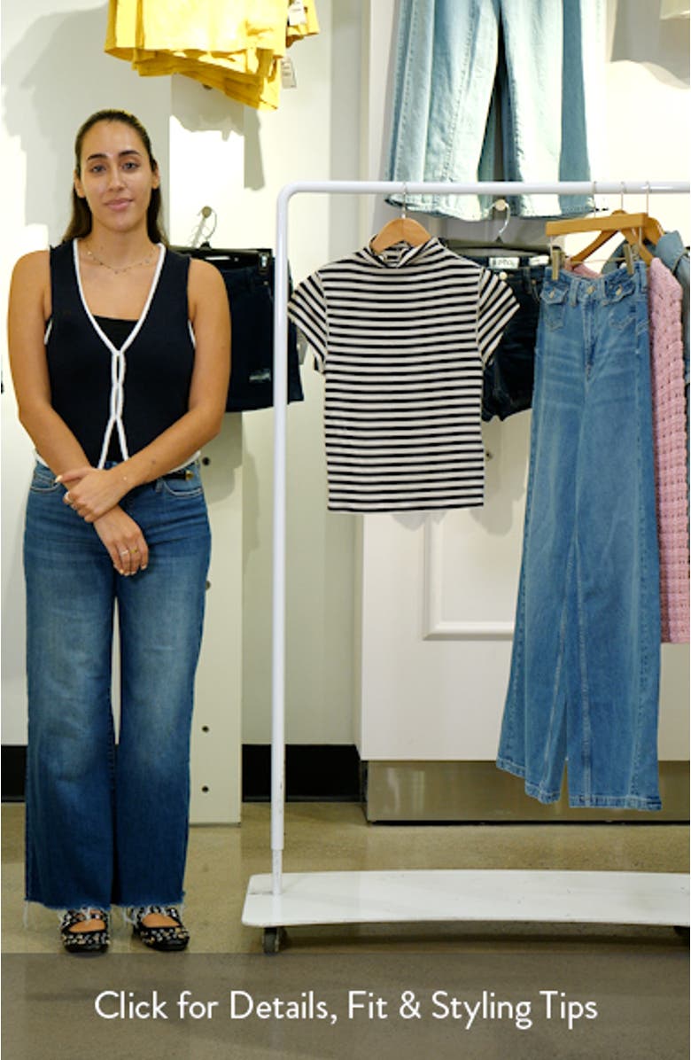 Lola Stripe Funnel Neck Knit Top, sales video thumbnail