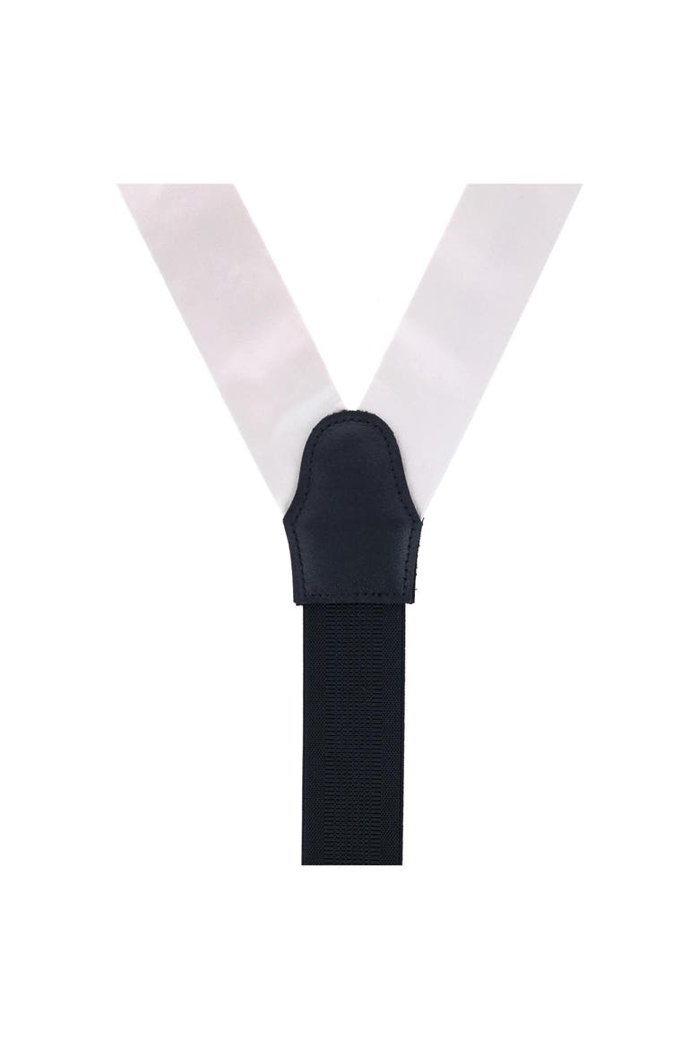 Sutton Solid Silk Suspenders, Alternate, color, IVORY