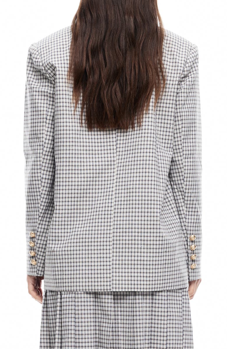 LIONESS Palermo Check Double Breasted Blazer, Alternate, color, Vintage Check