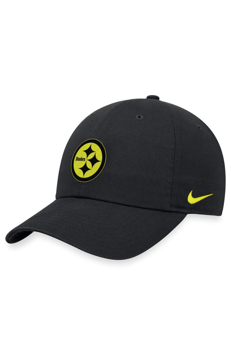 Nike Men's Nike  Anthracite Pittsburgh Steelers Heritage86 Volt Adjustable Hat, Main, color, 