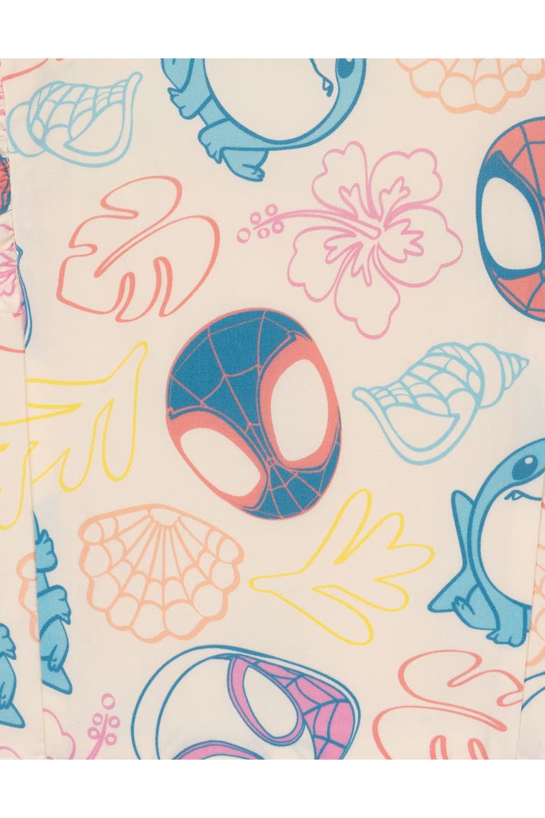 Spidey and His Amazing Friends Sleeveless Tank Top and Bubble Skort 2-Piece Set, Alternate, color, Cream Spidey Friends