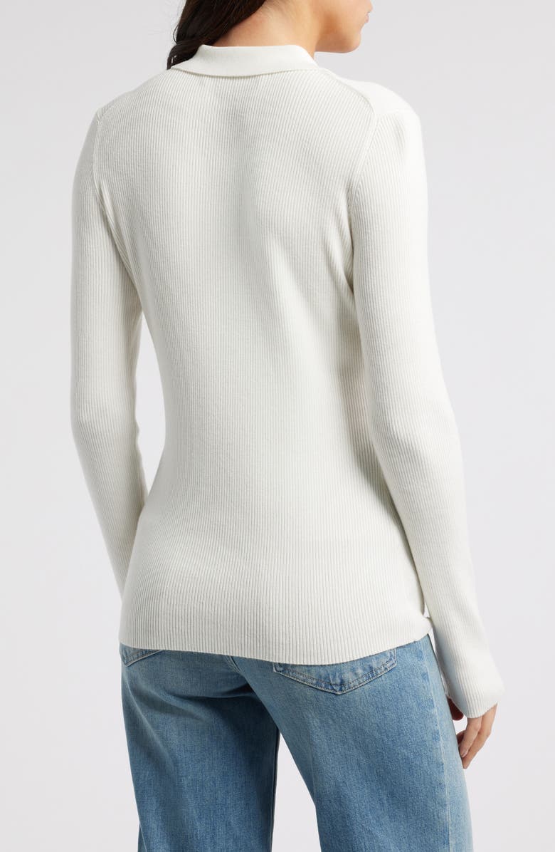 French Connection Nadina Rib Button-Up Shirt, Alternate, color, 10-Summer White