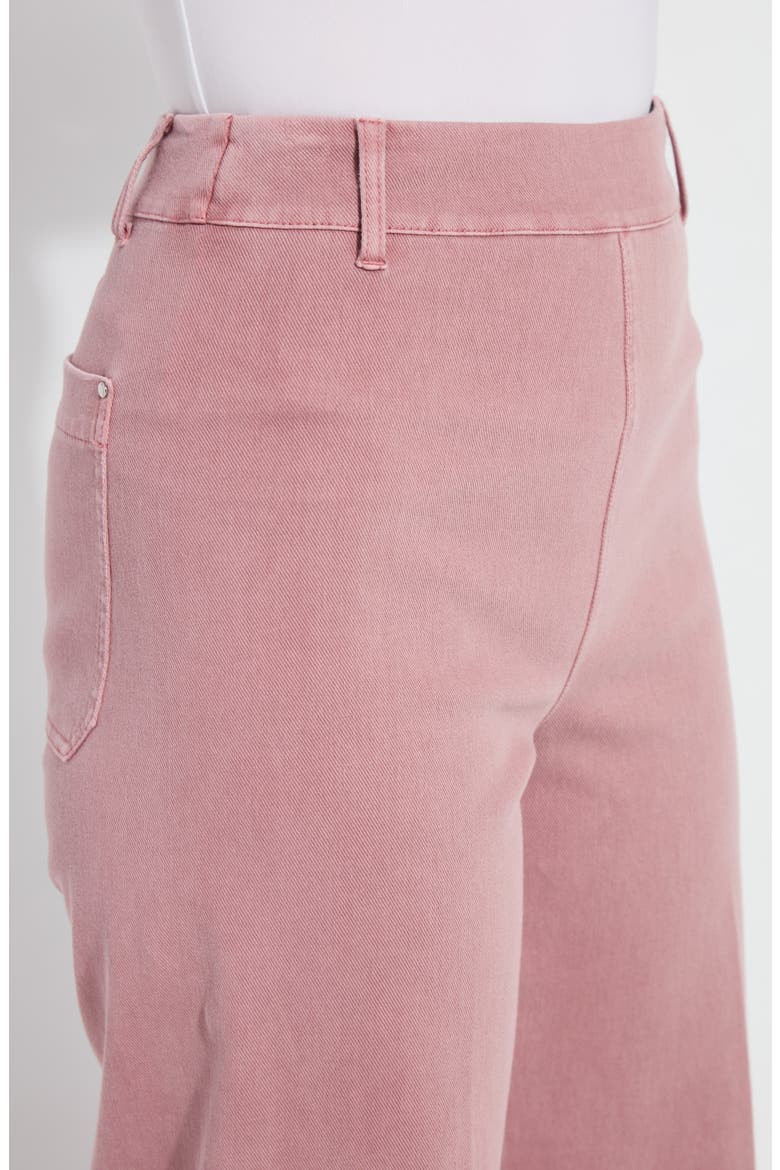 'Lyssentials Erin High Waist Ankle Wide Leg Denim Jeans, Alternate, color, MAUVE