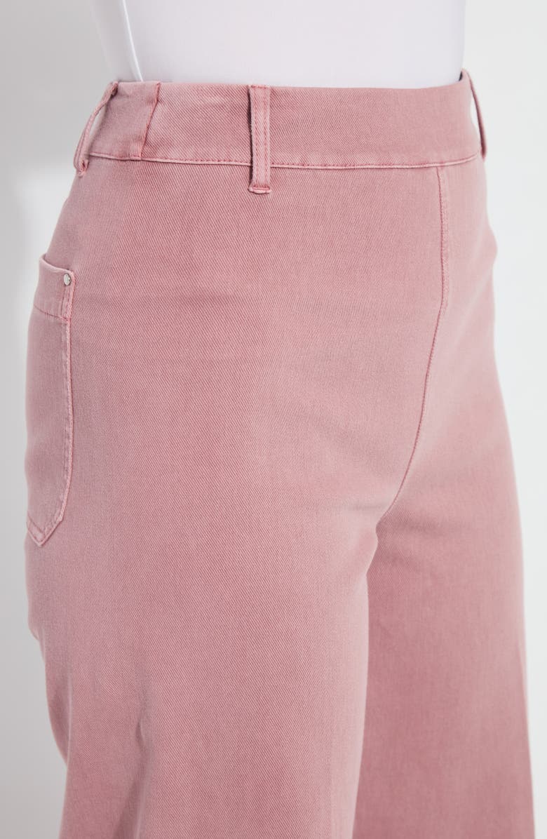 Lysse 'Lyssentials Erin High Waist Ankle Wide Leg Denim Jeans, Alternate, color, Mauve