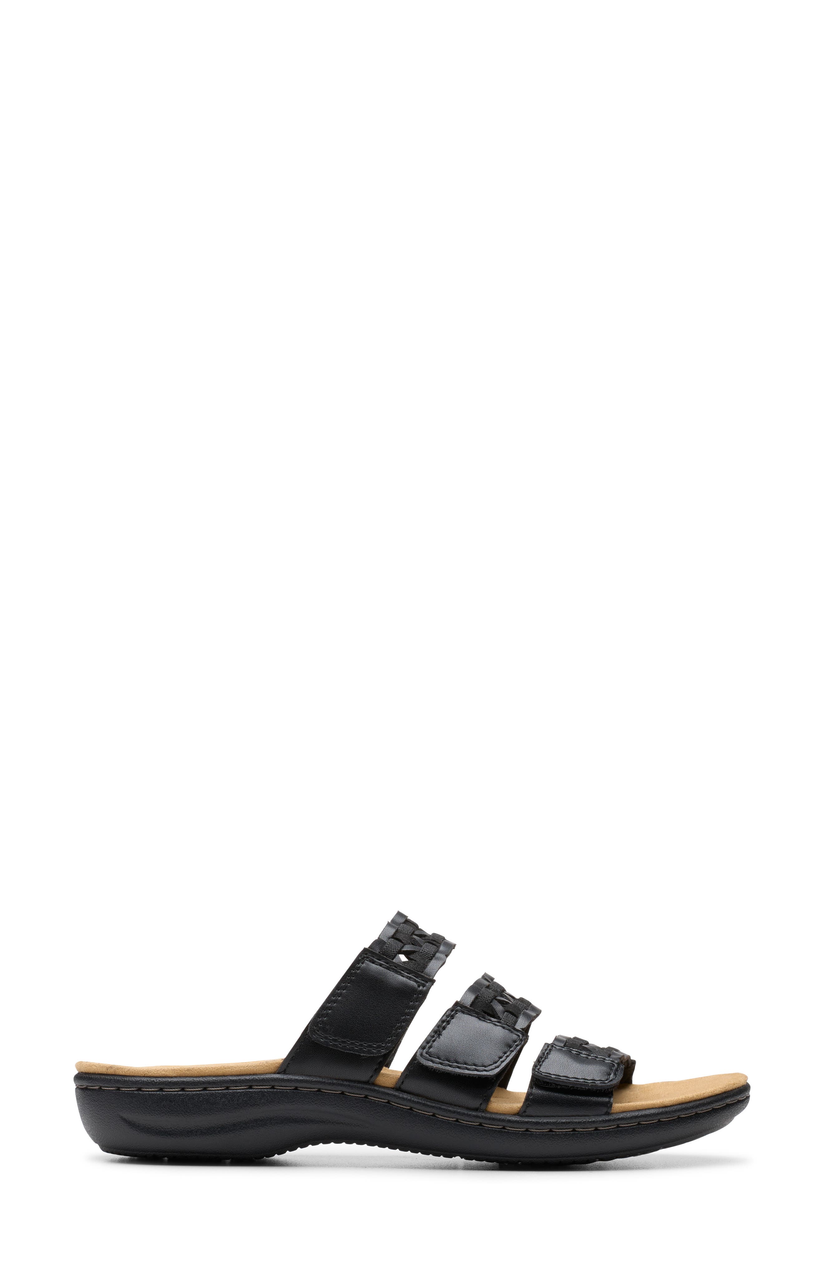 Clarks<sup>®</sup> Laurieann Emma Sandal - Wide Width Available, Alternate, color, Black Leather