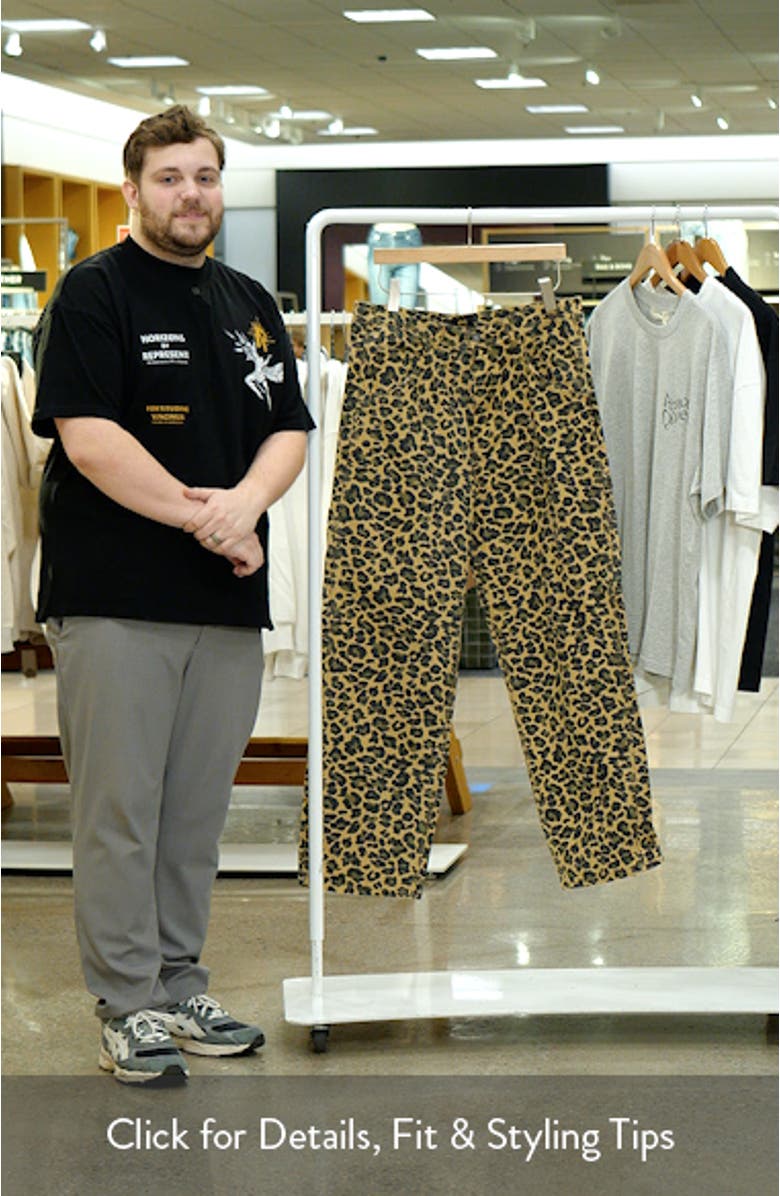 Big Job Leopard Camo Baggy Straight Leg Painter Pants, sales video thumbnail