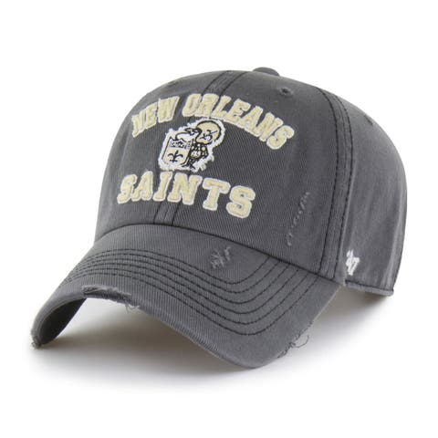 Men's '47  Charcoal New Orleans Saints Seymoore Clean Up Adjustable Hat