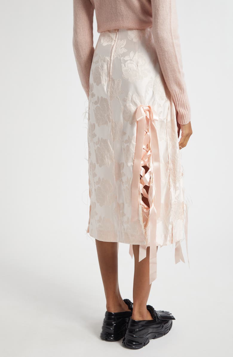 Simone Rocha Unraveleing Ribbon Skirt, Alternate, color, Blush/ Blush