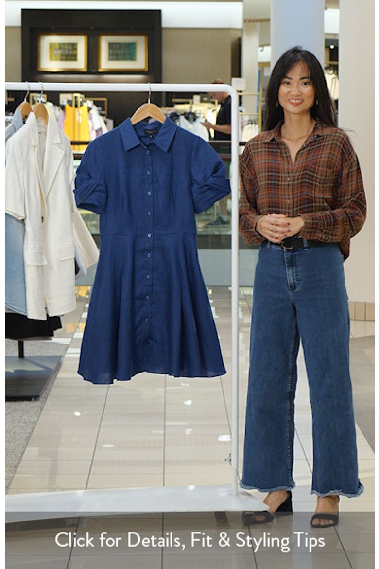 Stina Twisted Short Sleeve Linen Shirtdress video