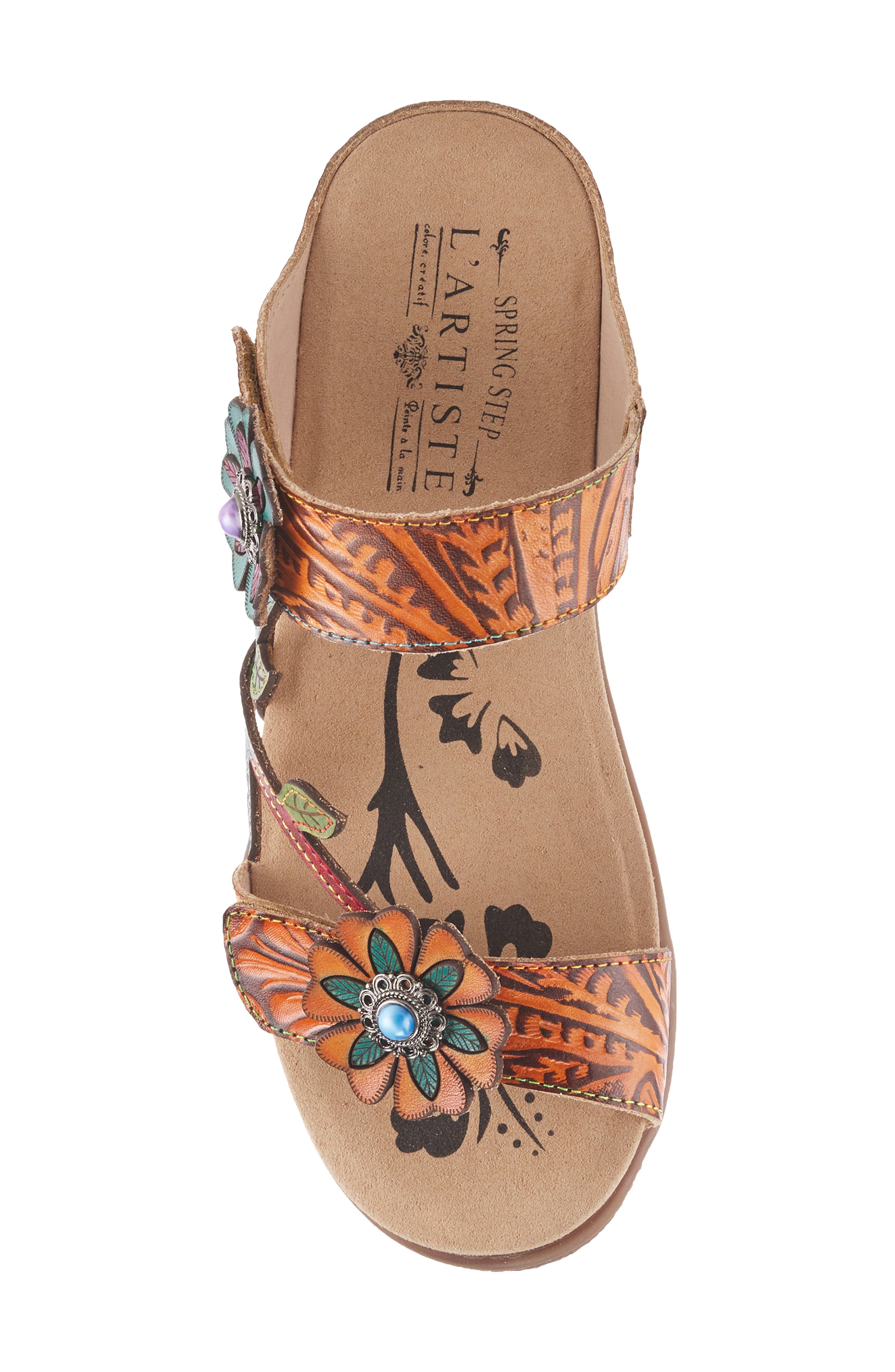 L'Artiste by Spring Step Aymee Wedge Slide Sandal, Alternate, color, Mango Multi